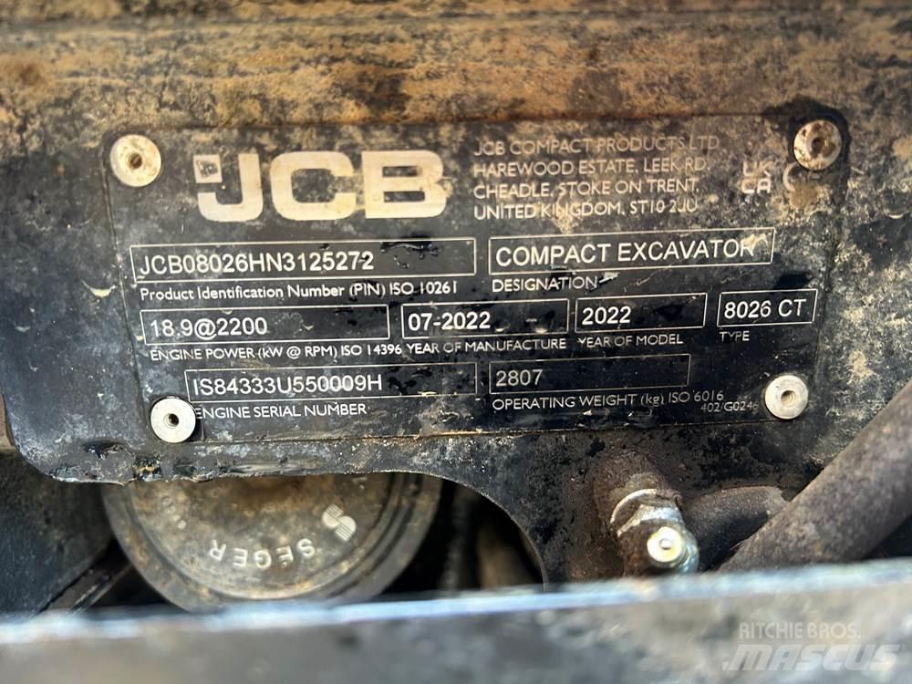 JCB 8026 CTS Mini Excavators <7t (Mini Diggers)
