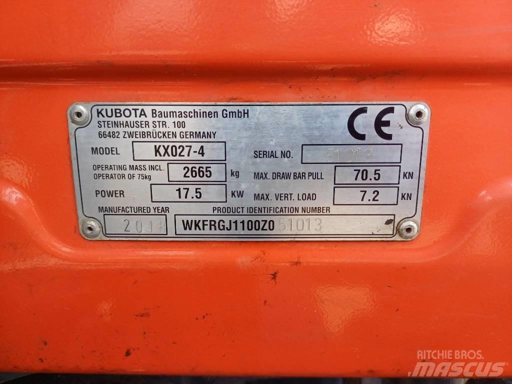 Kubota KX027-4 Mini Excavators <7t (Mini Diggers)