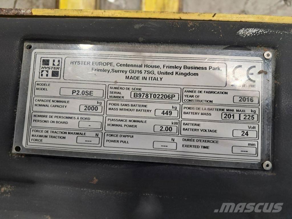 Hyster P2.OSE Low lifter with platform
