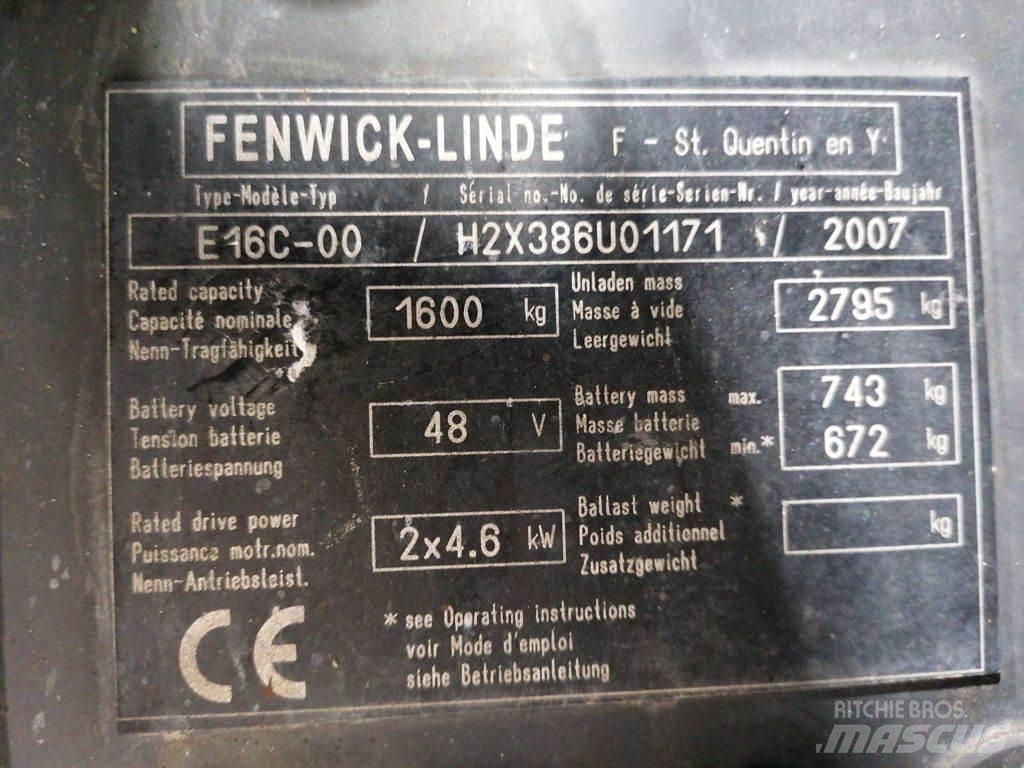 Linde E16C-00 Electric Forklifts