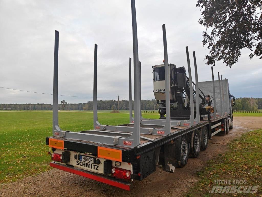 Schmitz poolhaagis Logging semi-trailers