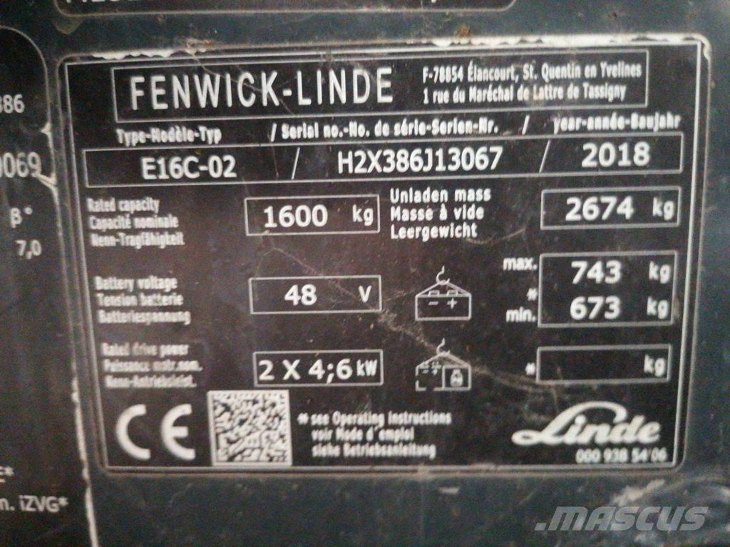 Linde E16C Electric Forklifts