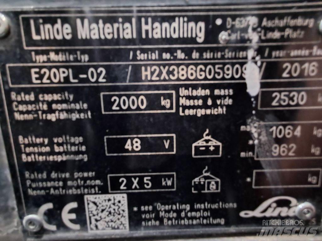 Linde E20PL-02 Electric Forklifts