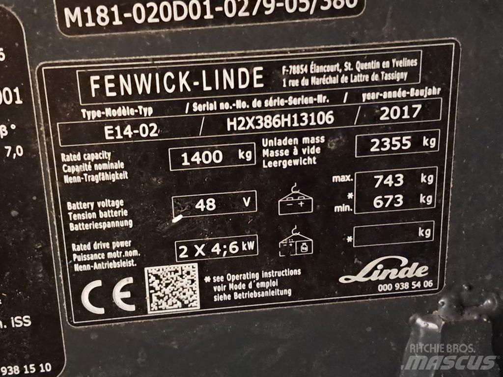 Linde E14-02 ion Electric Forklifts
