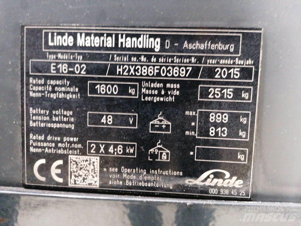 Linde E16-02 Electric Forklifts