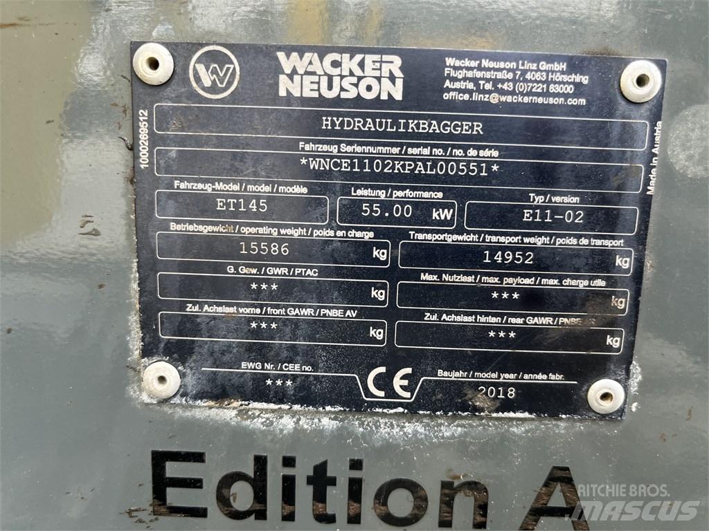 Wacker Neuson ET 145 Crawler Excavators