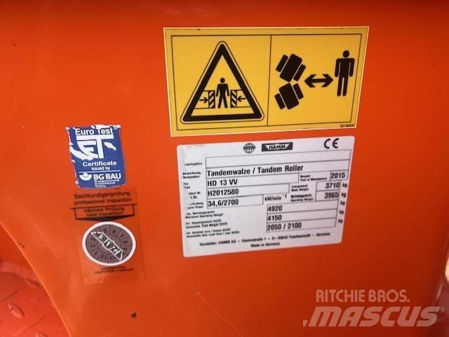 Hamm HD 13 VV, Vält Twin drum rollers