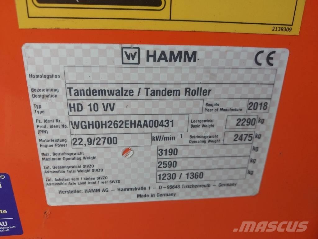 Hamm HD 10 VV Twin drum rollers