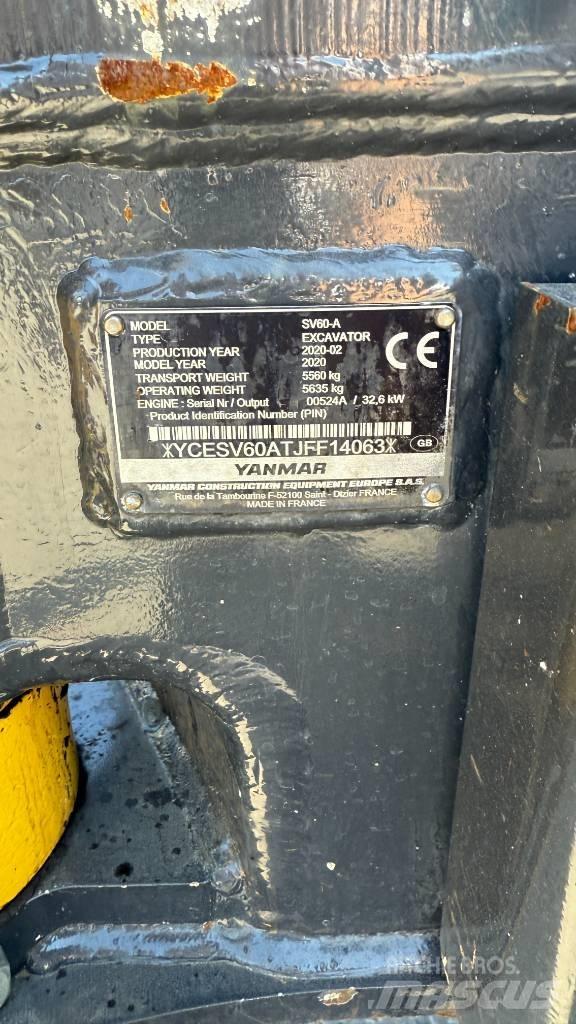 Yanmar SV 60 Mini Excavators <7t (Mini Diggers)