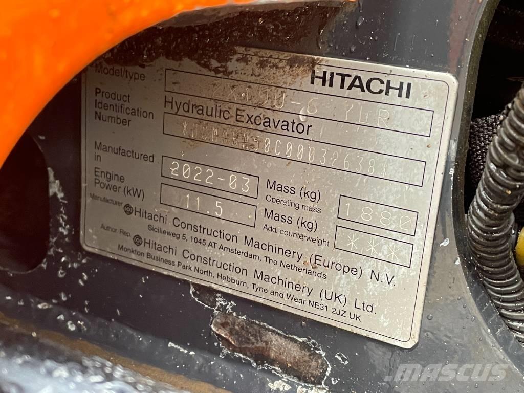 Hitachi ZX 19 U-6 Mini Excavators <7t (Mini Diggers)
