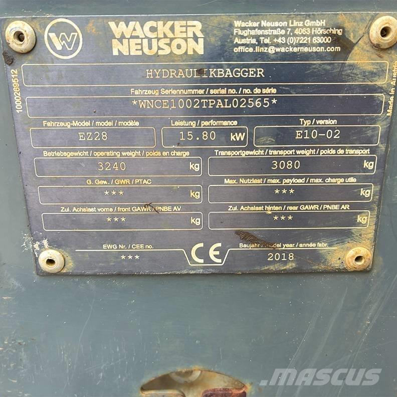 Wacker Neuson EZ 28 Mini Excavators <7t (Mini Diggers)