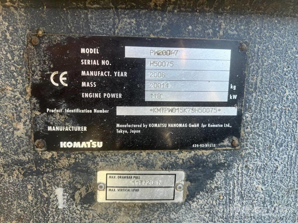 Komatsu PW 200-7 Wheeled Excavators