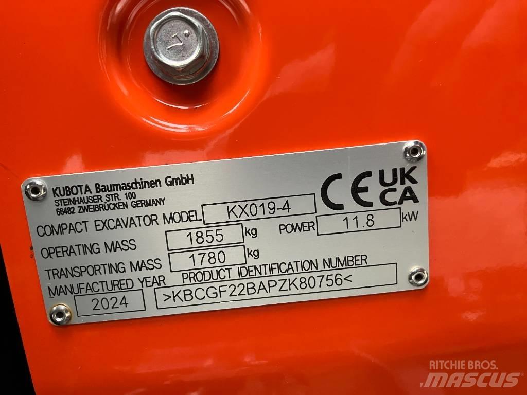 Kubota KX 019-4 Mini Excavators <7t (Mini Diggers)