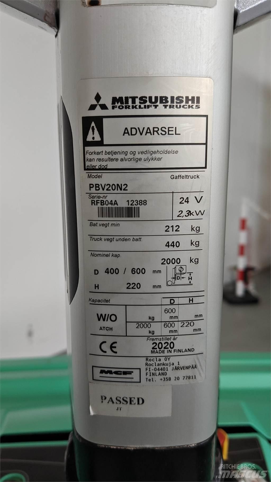 Mitsubishi PBV20N2 Misc Forklifts