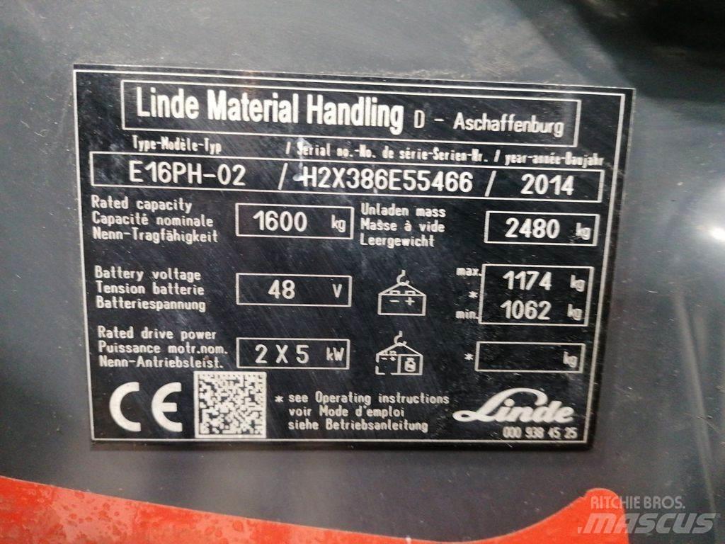 Linde E16PH-02 Electric Forklifts
