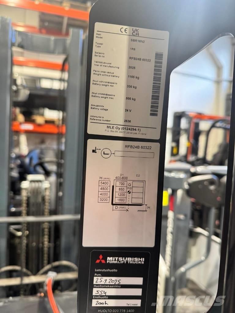 Mitsubishi SBR16N2 Self Propelled Stackers