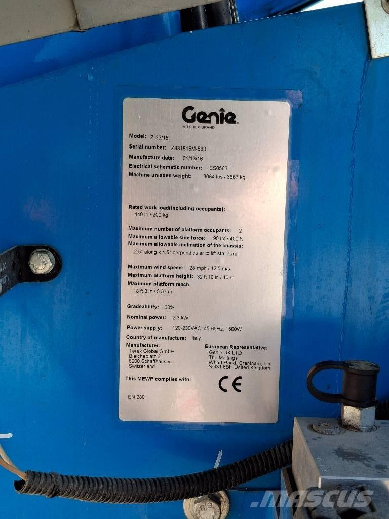Genie Z33/18 Articulated boom lifts