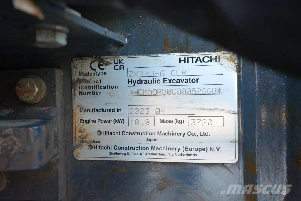 Hitachi ZX 33 U-6 Mini Excavators <7t (Mini Diggers)