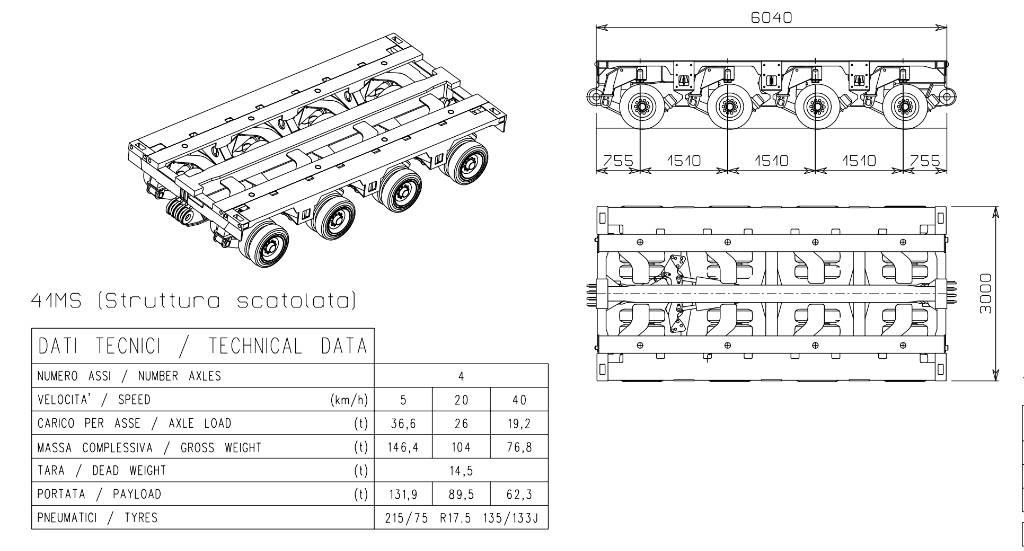 Cometto 1MS Lowboy Trailers