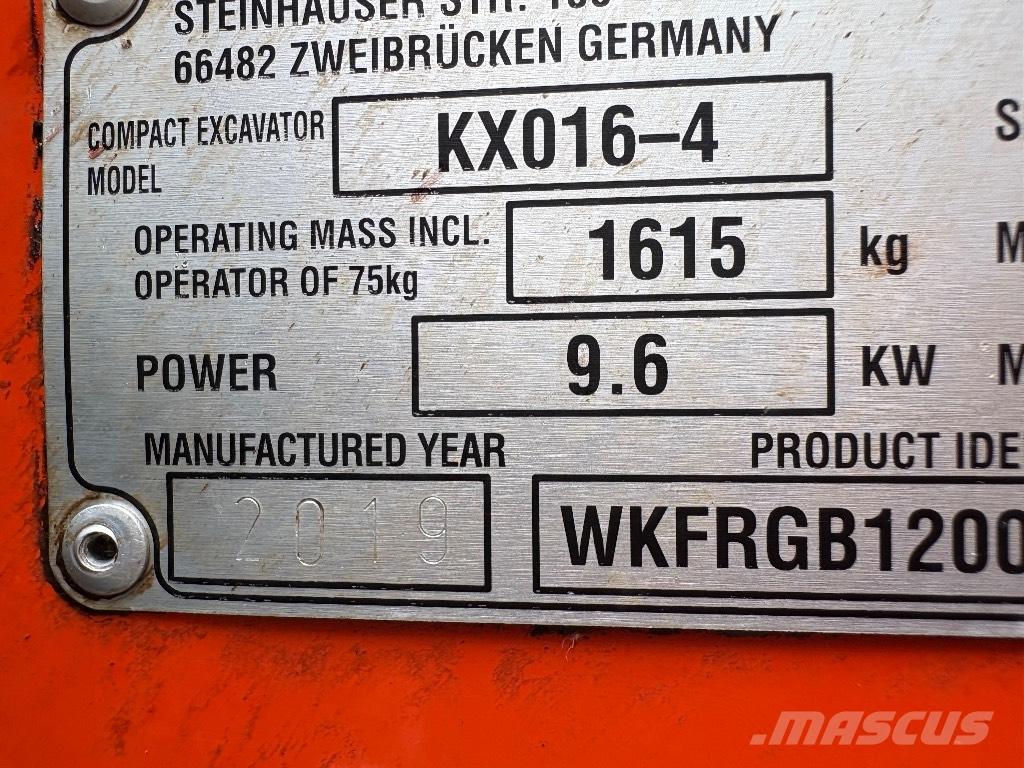 Kubota KX 016-4 Mini Excavators <7t (Mini Diggers)