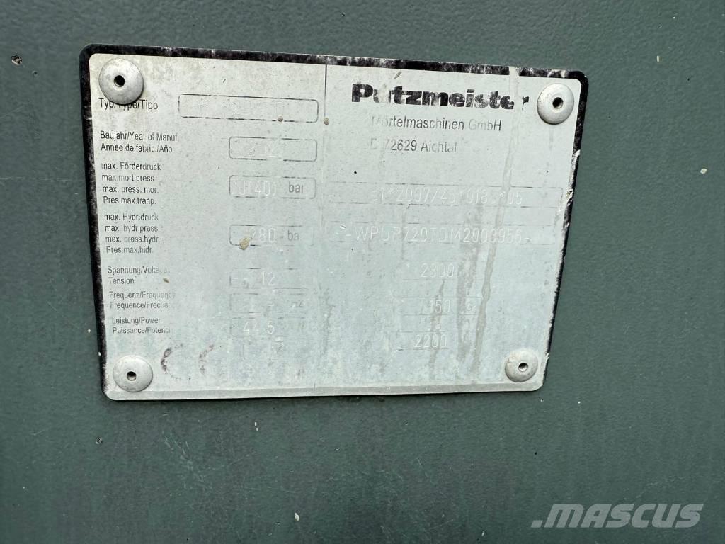 Putzmeister P 720 TD Concrete Pumps