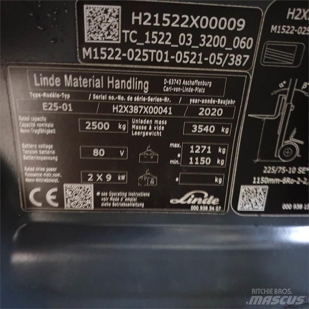 Linde E25 Electric Forklifts