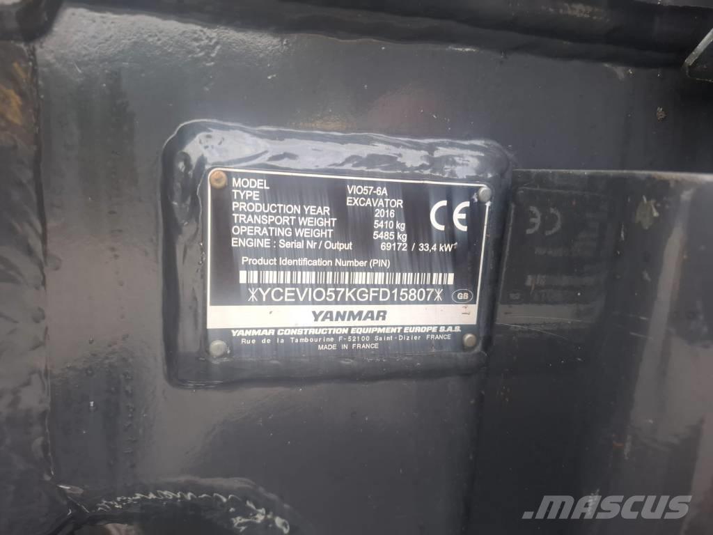 Yanmar vio 57-6A Mini Excavators <7t (Mini Diggers)