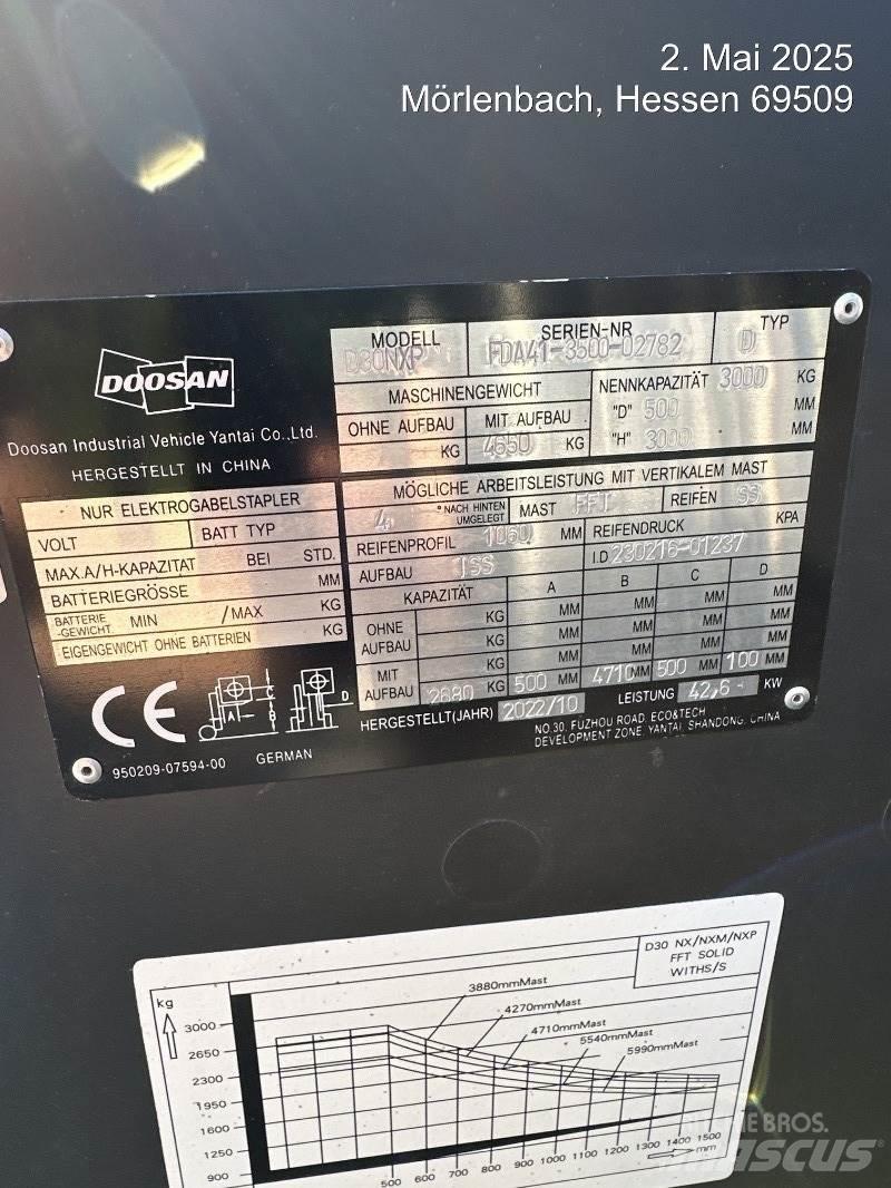 Doosan D30NXP Diesel Forklifts