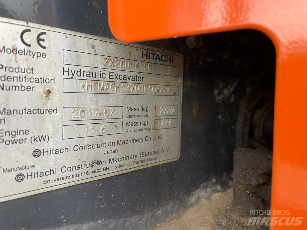Hitachi ZX 26 U-6 Mini Excavators <7t (Mini Diggers)