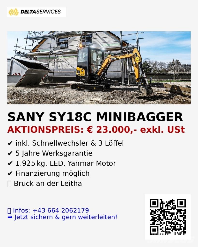 Sany SY 18 C Mini Excavators <7t (Mini Diggers)