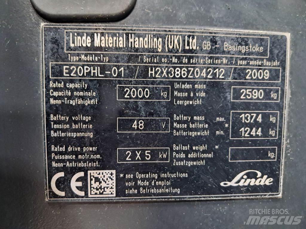 Linde E20PHL-01 Electric Forklifts