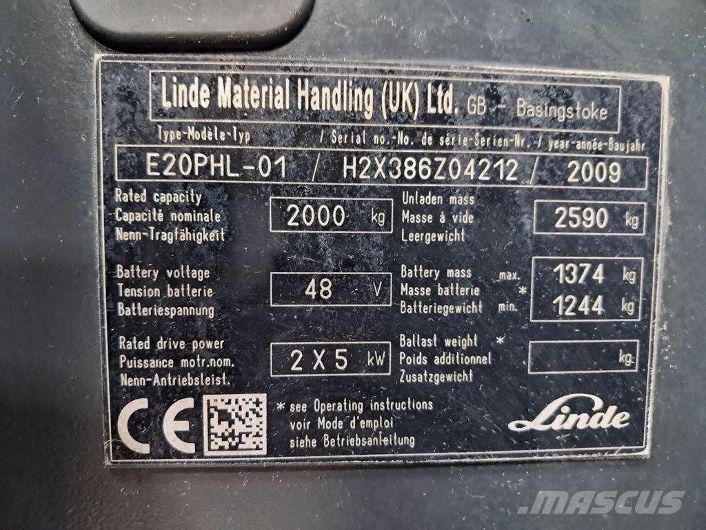 Linde E20PHL-01 Electric Forklifts
