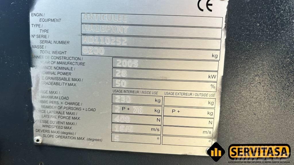 Haulotte HA 18 PX NT Articulated boom lifts