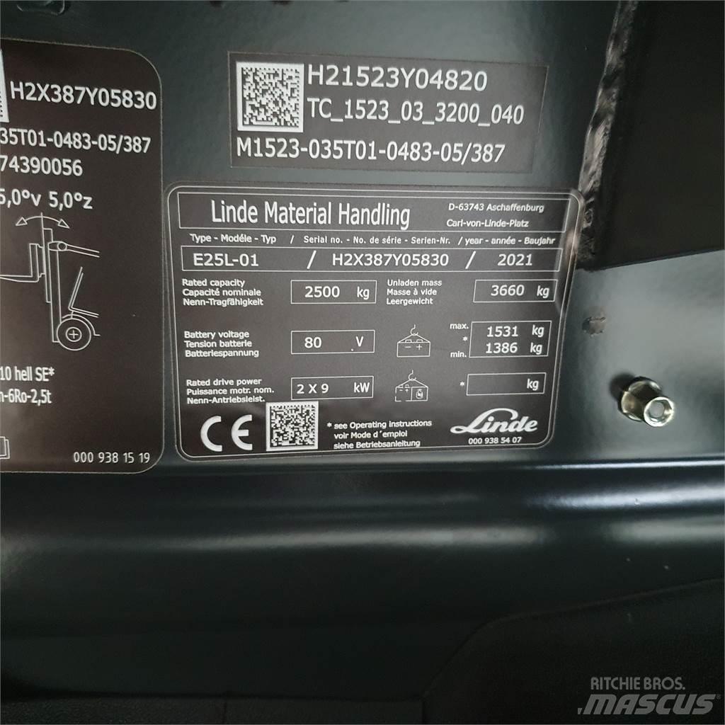 Linde E25L Electric Forklifts