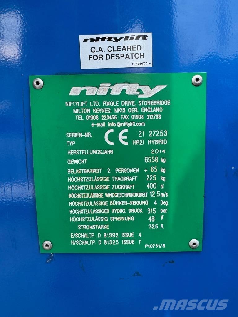 Niftylift HR 21 D E Articulated boom lifts
