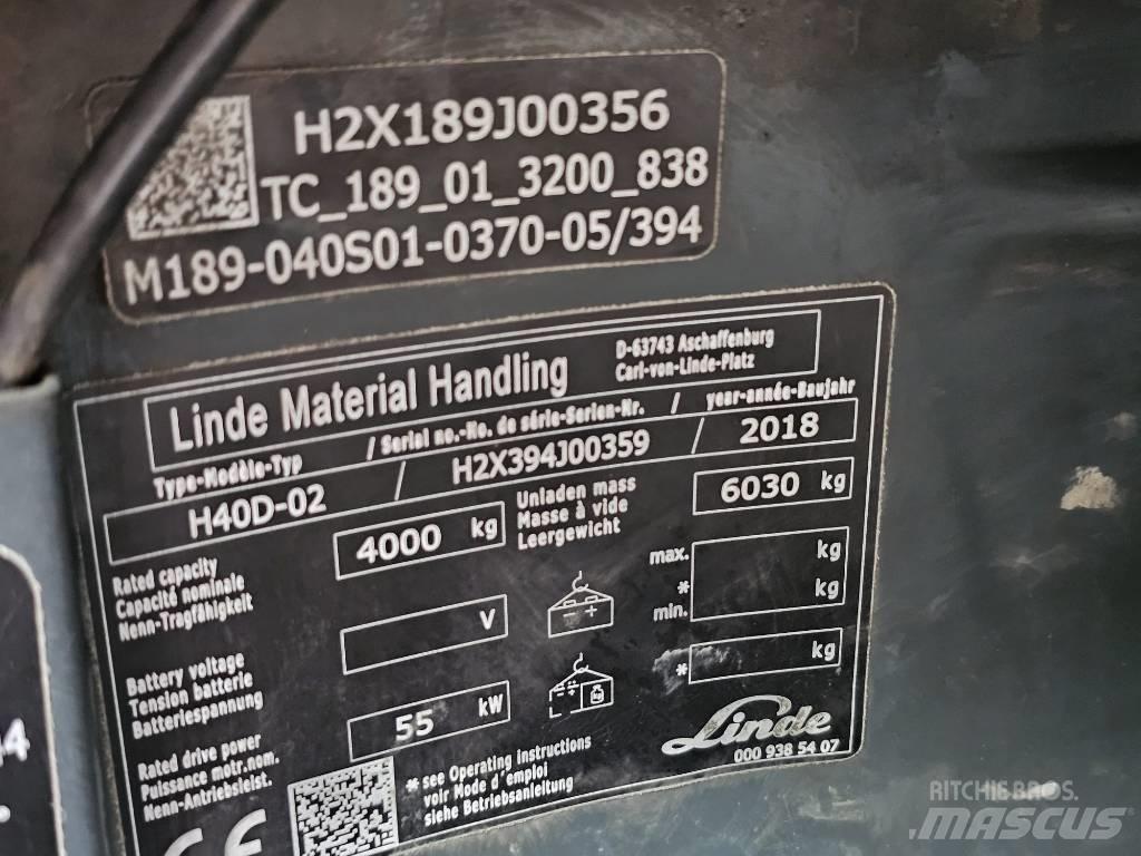 Linde H40D-02 Diesel Forklifts