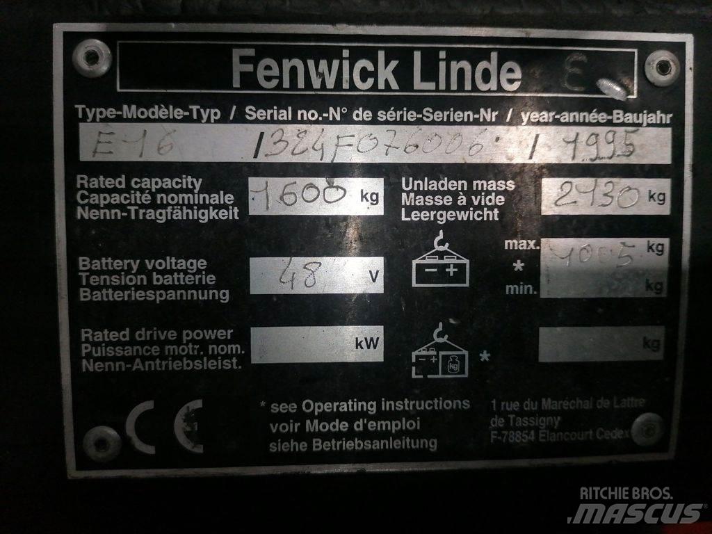 Linde E16 Electric Forklifts