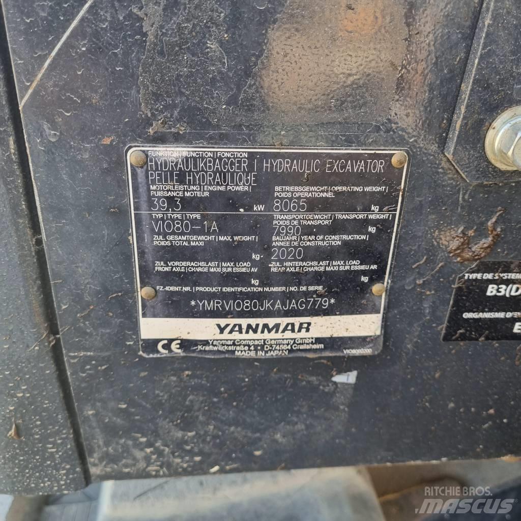 Yanmar Vio 80-1A Mini excavators  7t - 12t