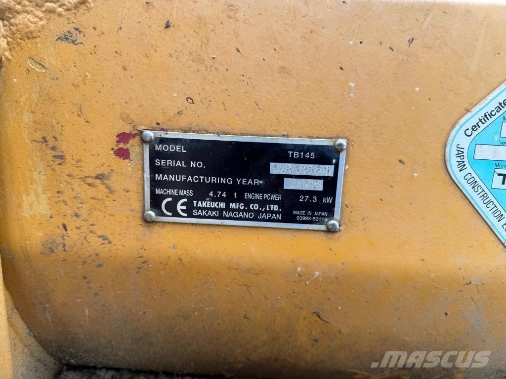 Takeuchi TB 145 Mini Excavators <7t (Mini Diggers)