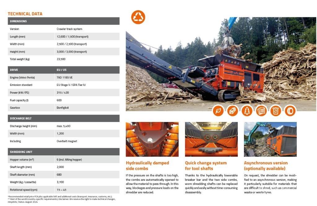 Arjes Eurec S-850 Waste Shredders