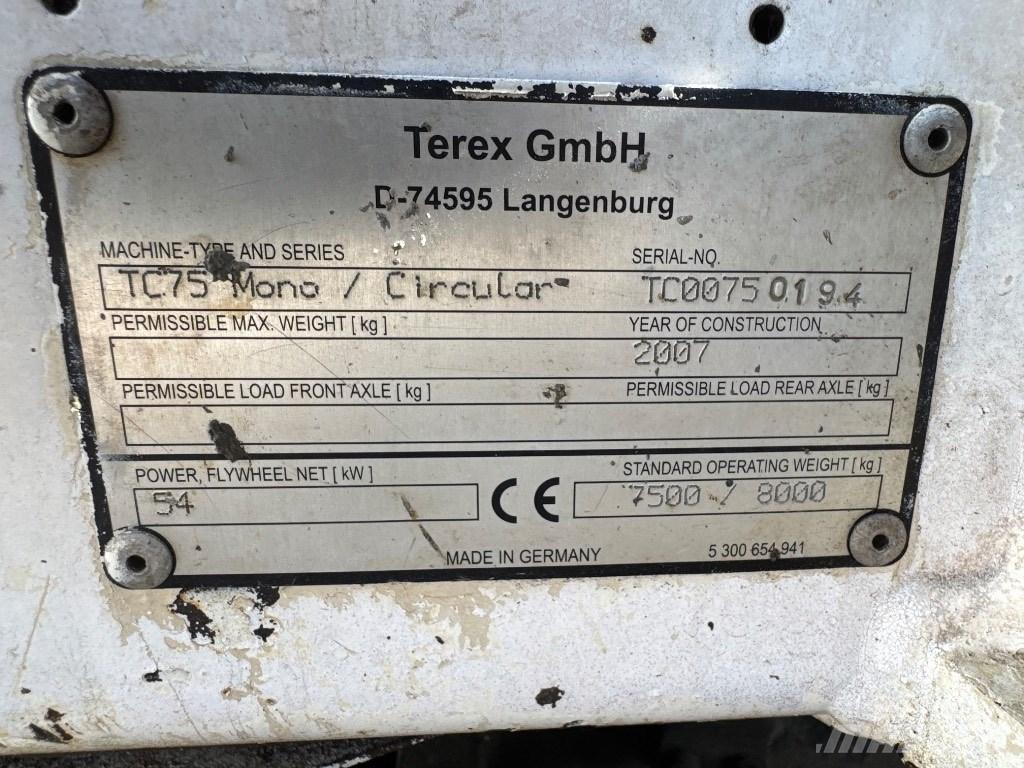 Terex TC 75 Mini excavators  7t - 12t