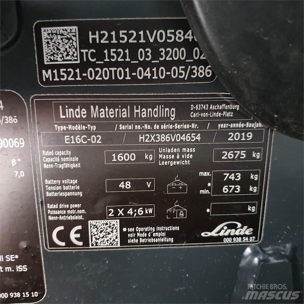 Linde E16C Electric Forklifts