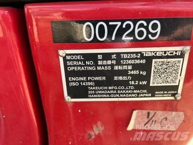 Takeuchi TB235 Mini Excavators <7t (Mini Diggers)