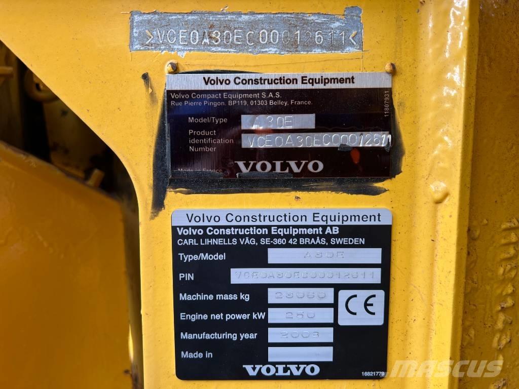 Volvo A30E Articulated Dump Trucks (ADTs)