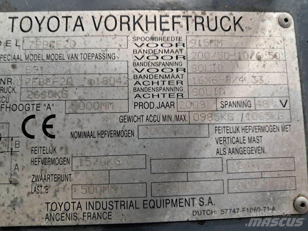Toyota 7FBEF20 Electric Forklifts