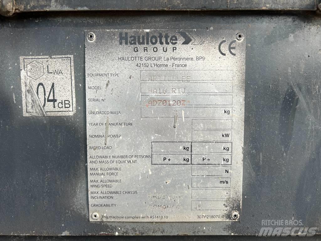 Haulotte HA16RTJ Articulated boom lifts