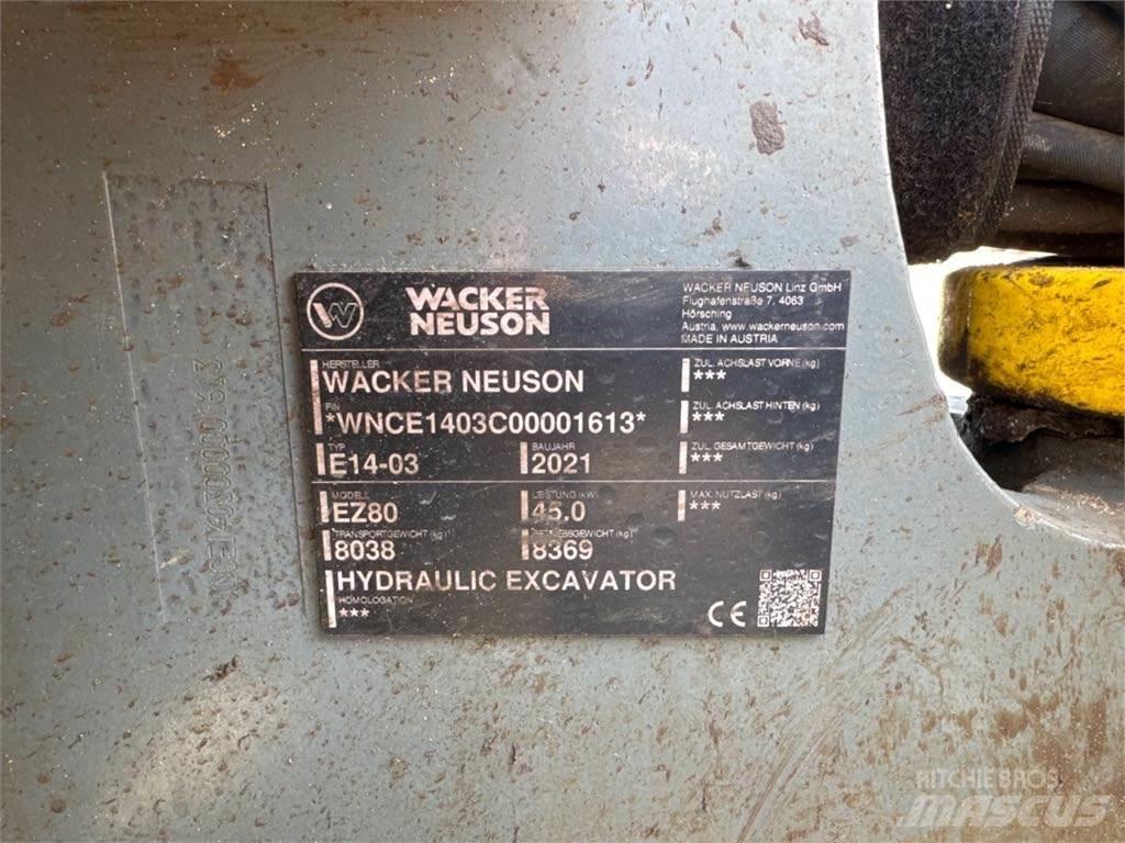 Wacker Neuson EZ80 Crawler Excavators