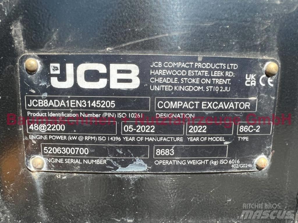 JCB 86C-2 Mono -Demo- Mini excavators  7t - 12t