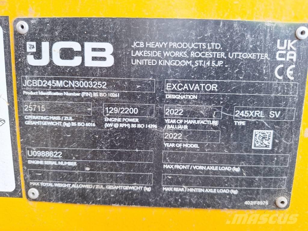 JCB 245 XR LC Crawler Excavators