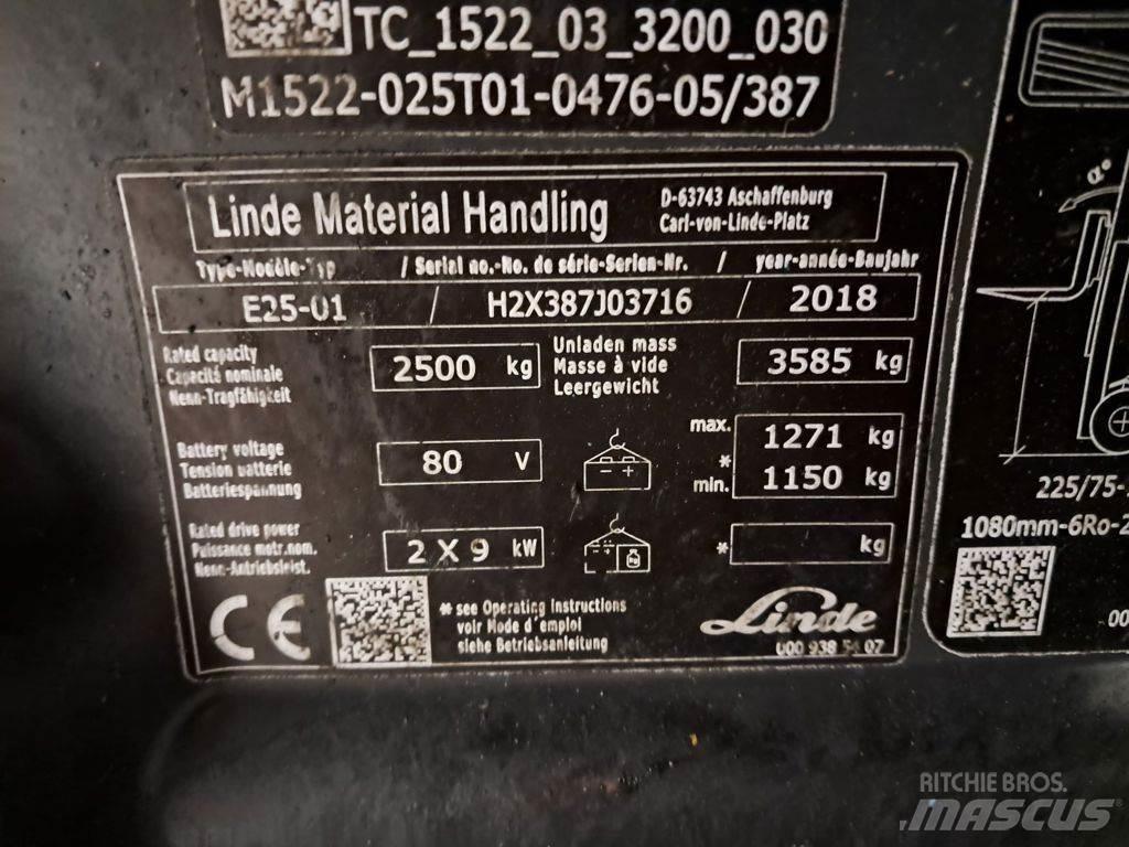 Linde E25-01 Electric Forklifts